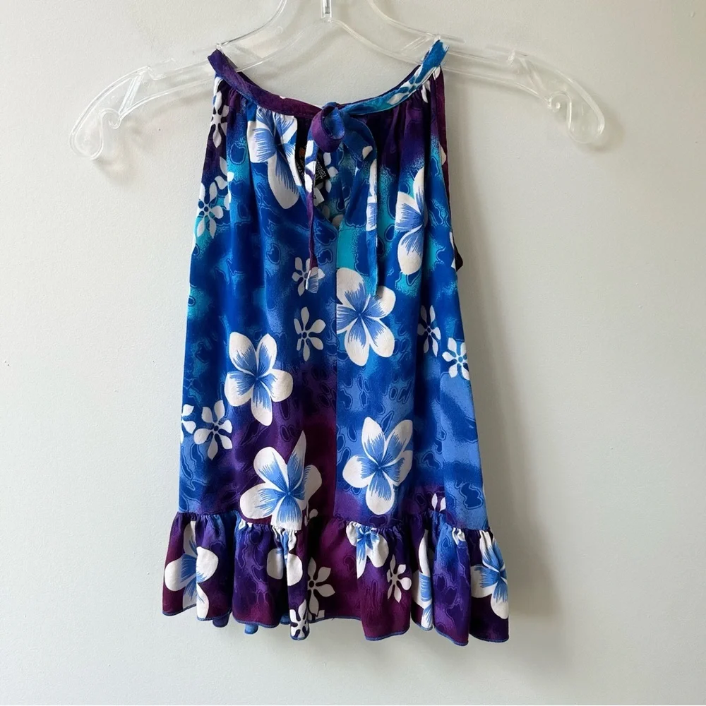 Toddler hawaiian floral sleeveless sundress